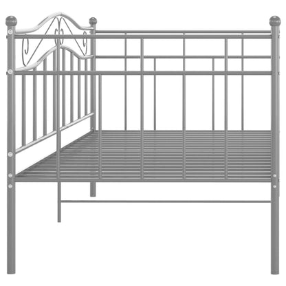 Sofá-cama 90x200 cm metal cinzento