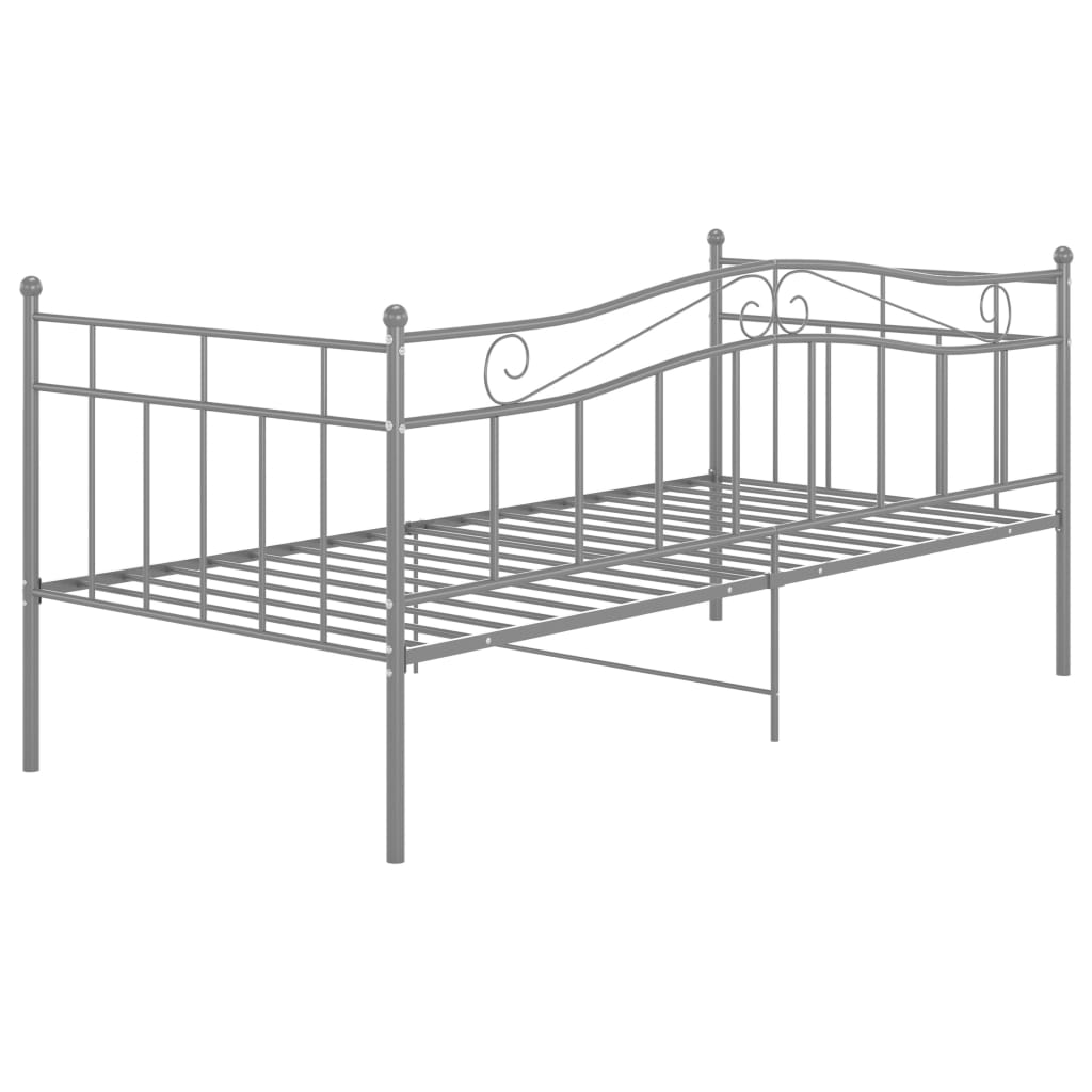 Sofá-cama 90x200 cm metal cinzento