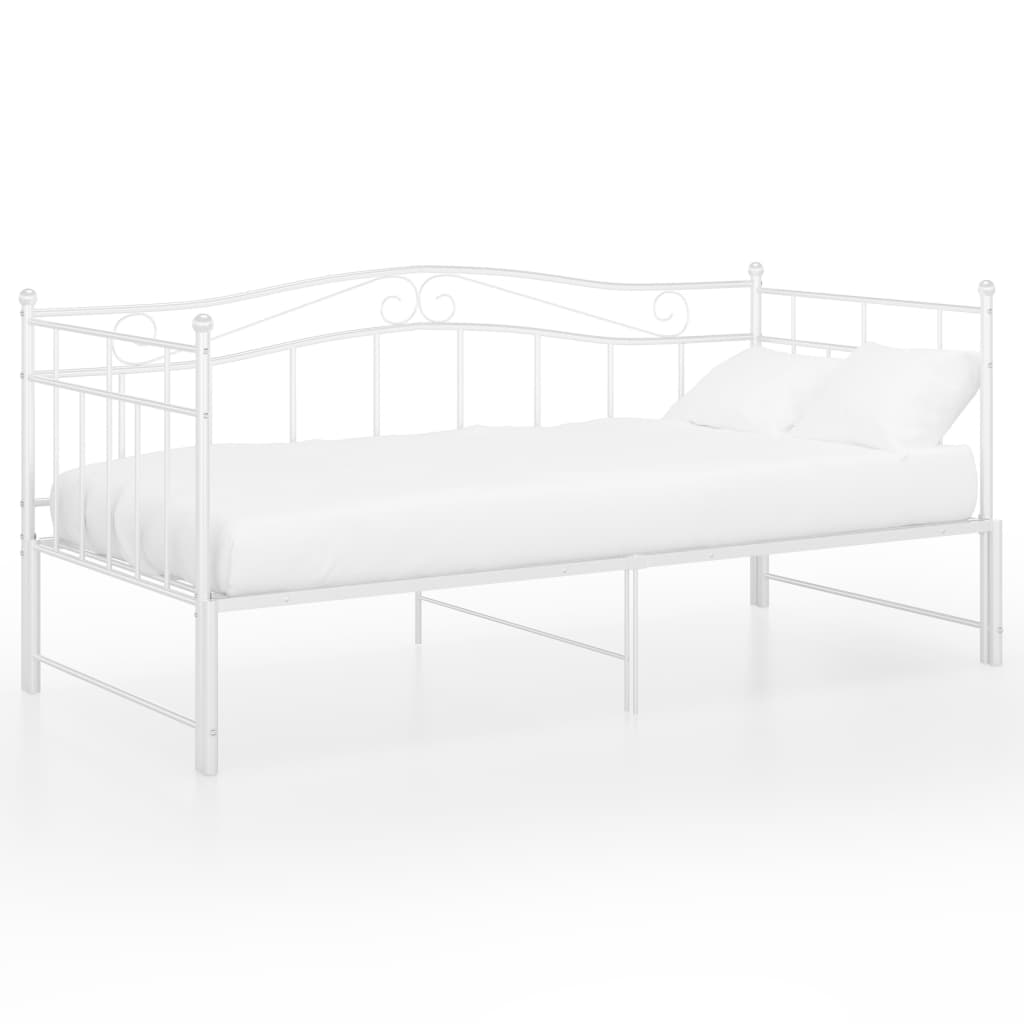 Estrutura sofá-cama de puxar 90x200 cm metal branco