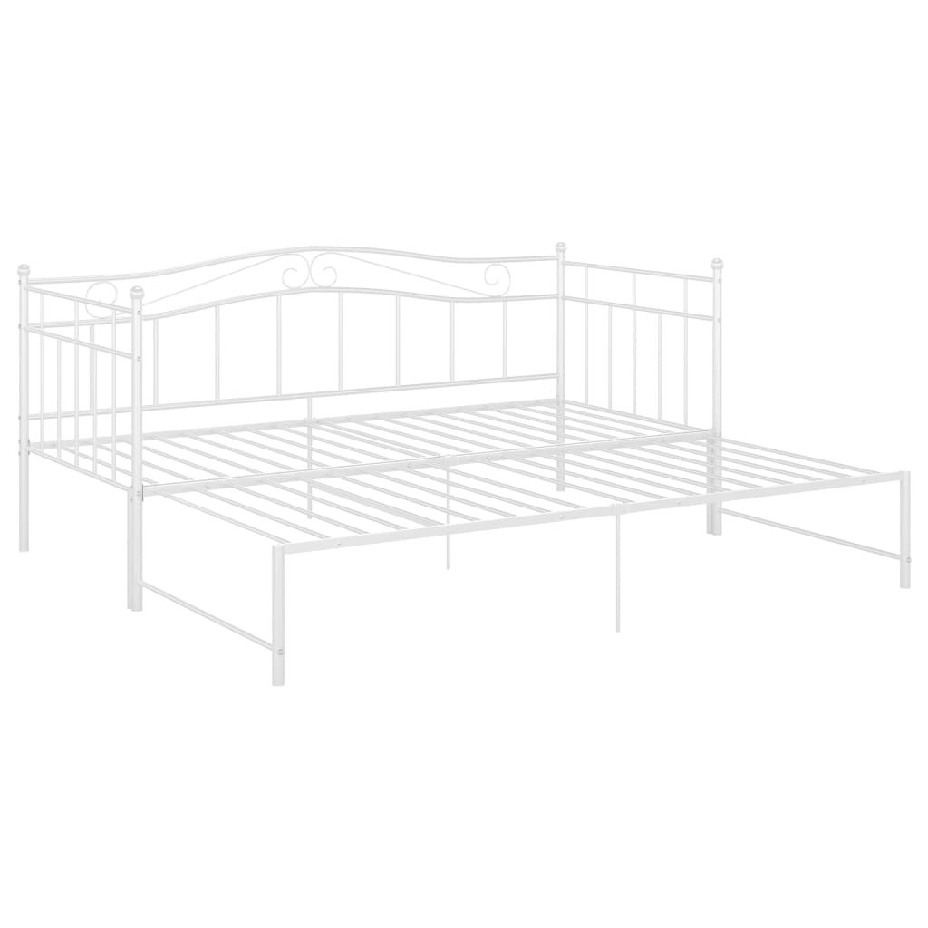 Estrutura sofá-cama de puxar 90x200 cm metal branco