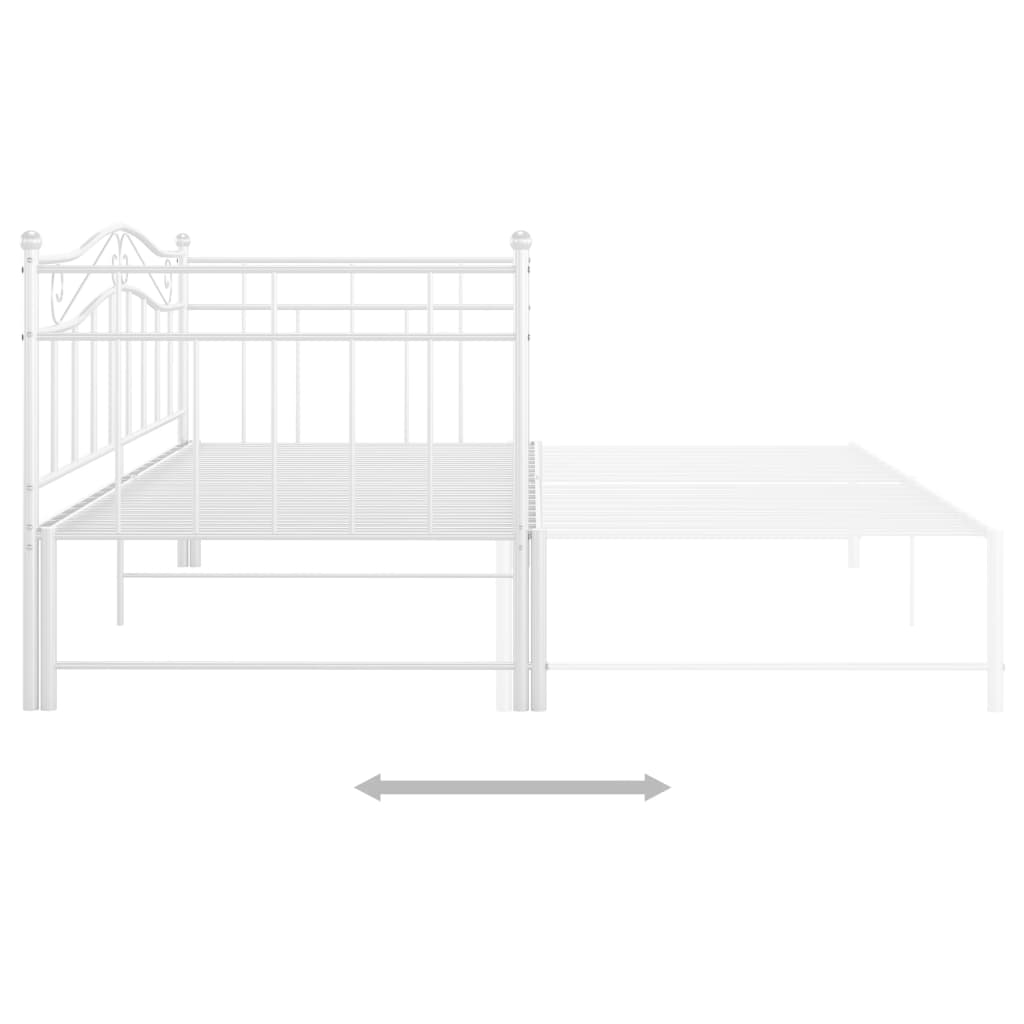 Estrutura sofá-cama de puxar 90x200 cm metal branco