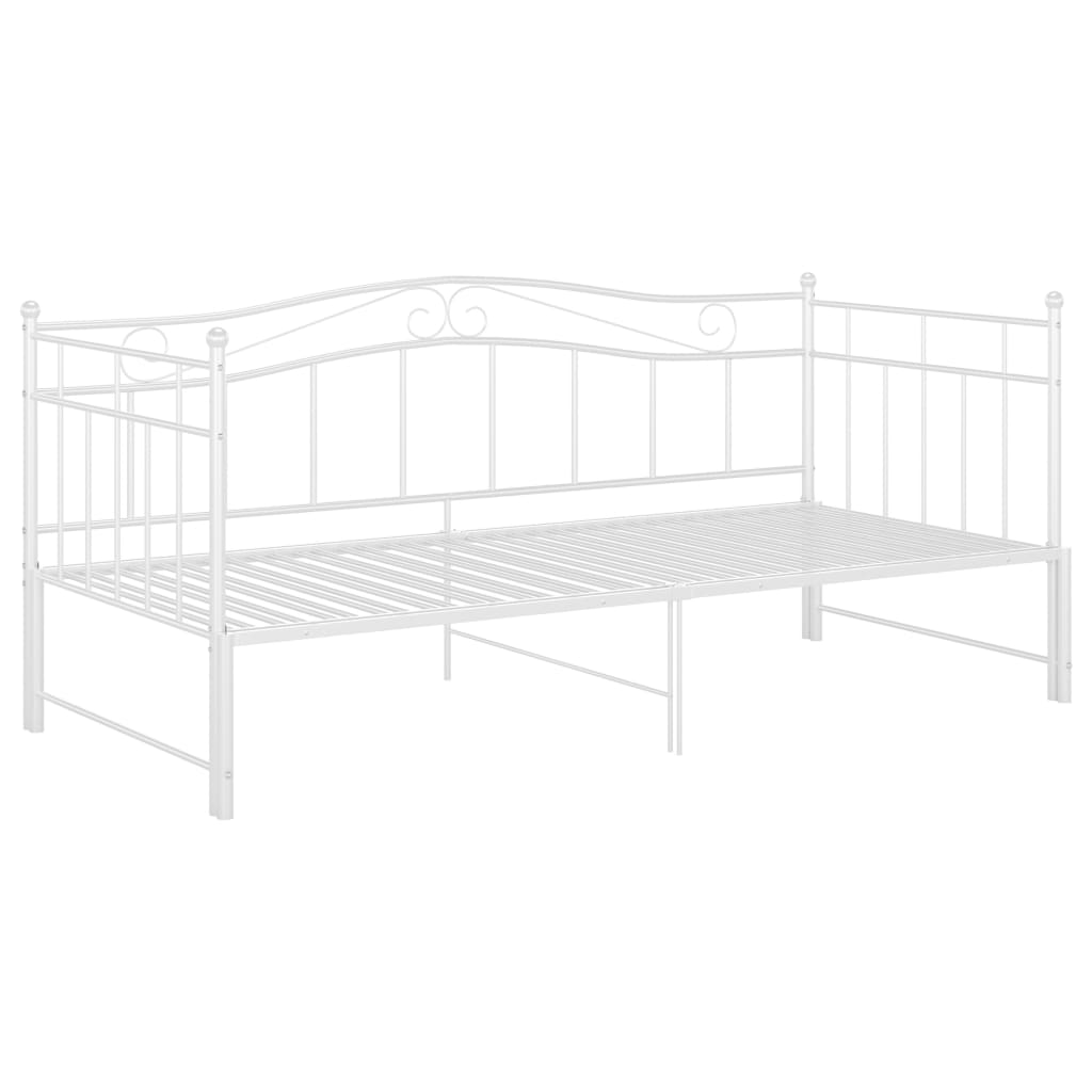 Estrutura sofá-cama de puxar 90x200 cm metal branco