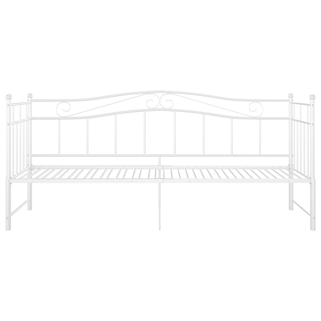 Estrutura sofá-cama de puxar 90x200 cm metal branco