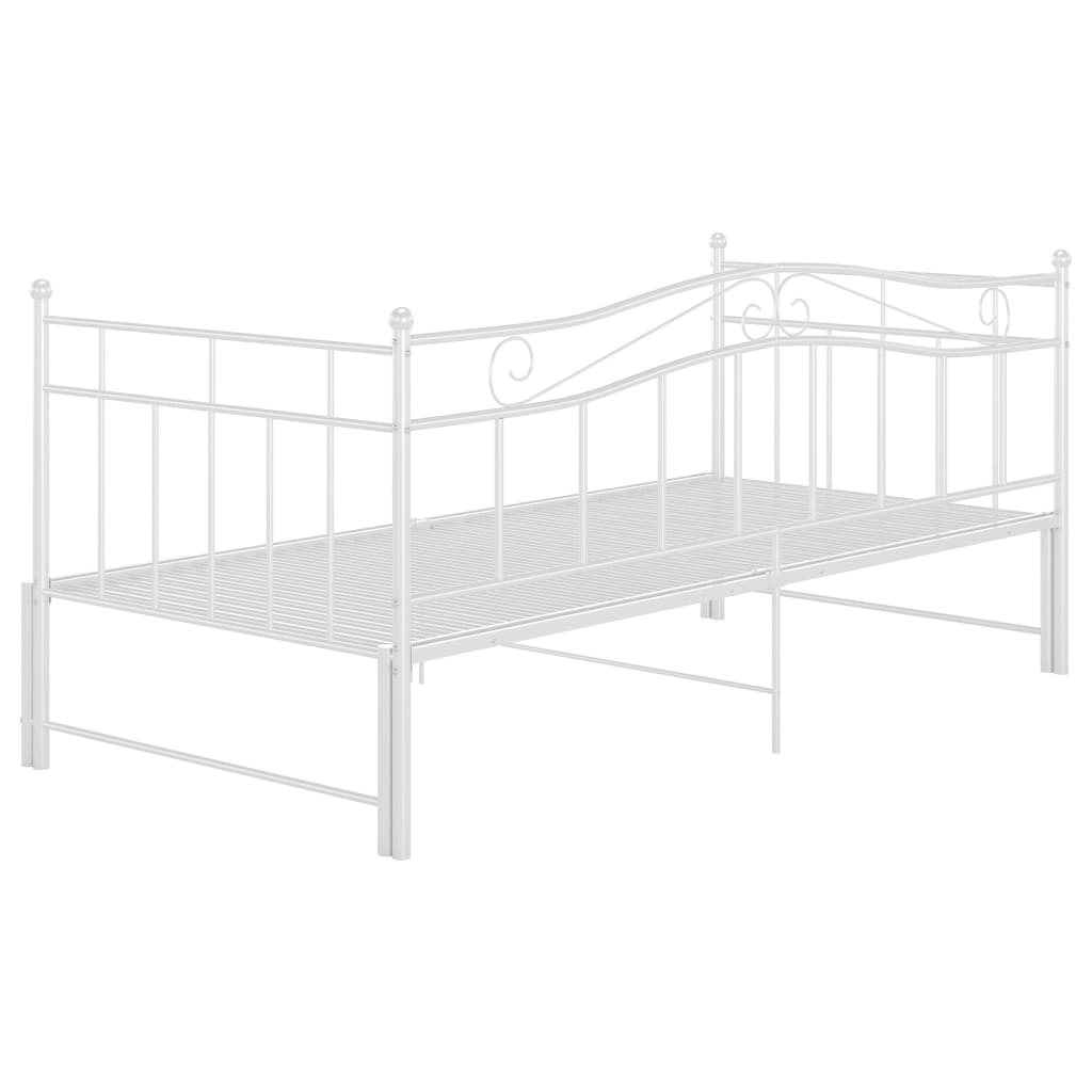 Estrutura sofá-cama de puxar 90x200 cm metal branco