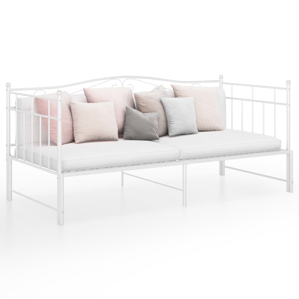 Estrutura sofá-cama de puxar 90x200 cm metal branco