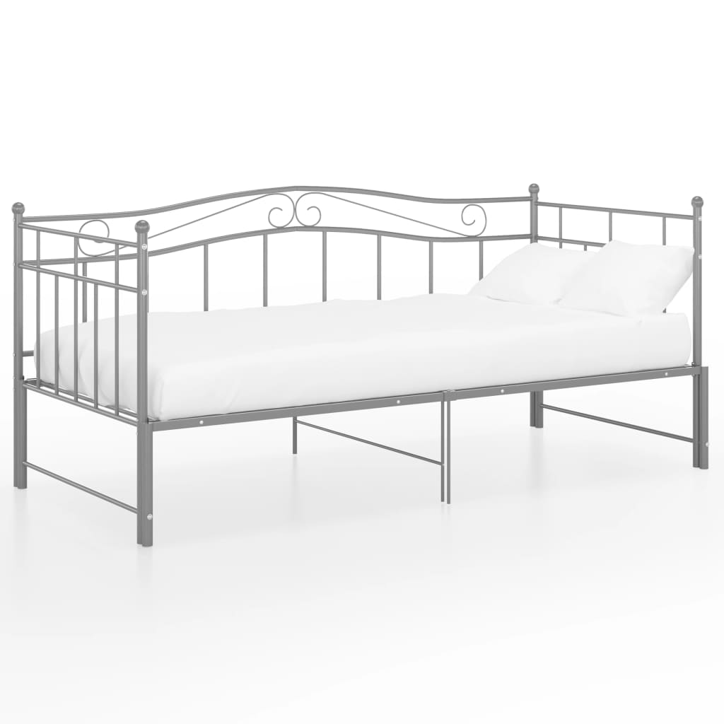 Estrutura sofá-cama de puxar 90x200 cm metal cinzento