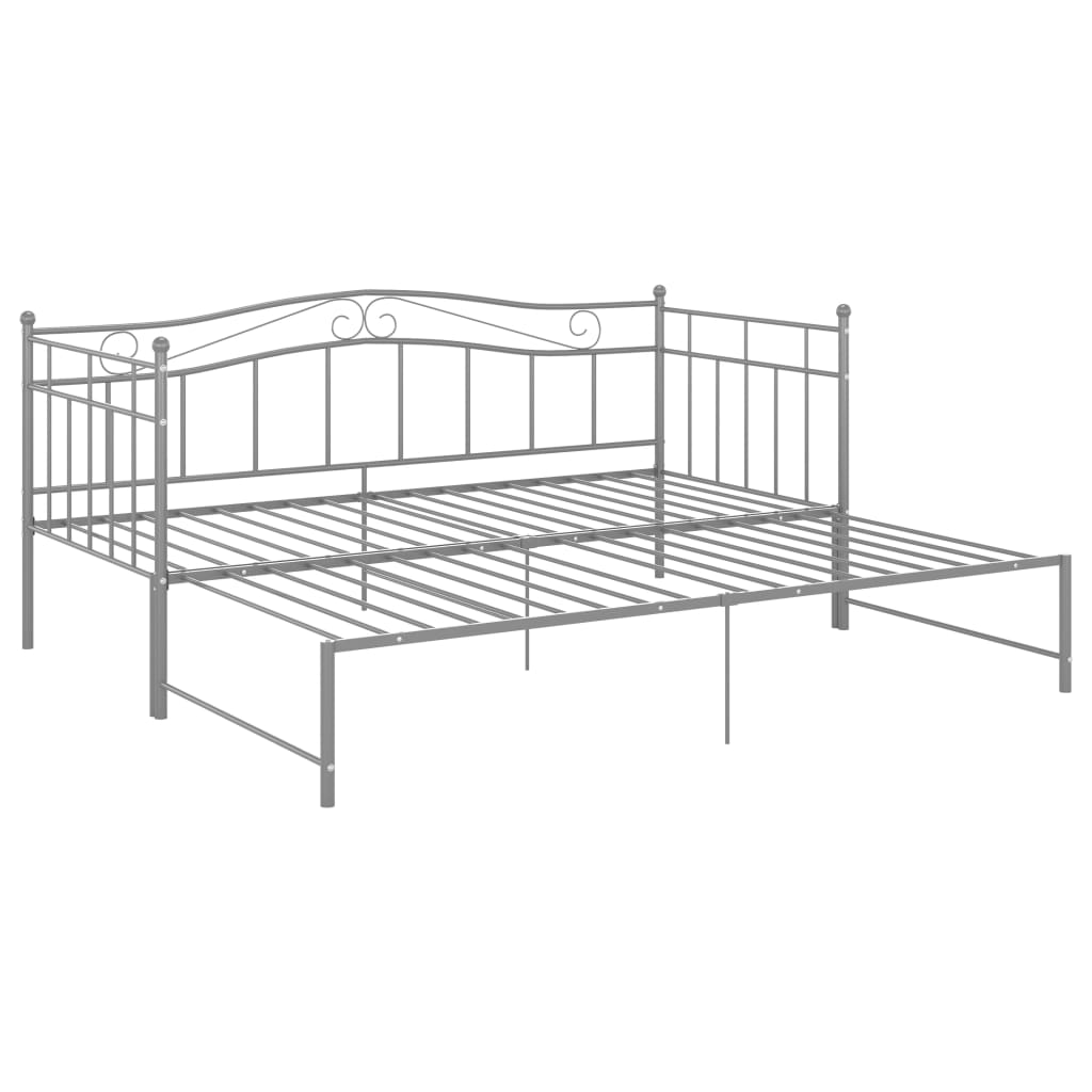 Estrutura sofá-cama de puxar 90x200 cm metal cinzento