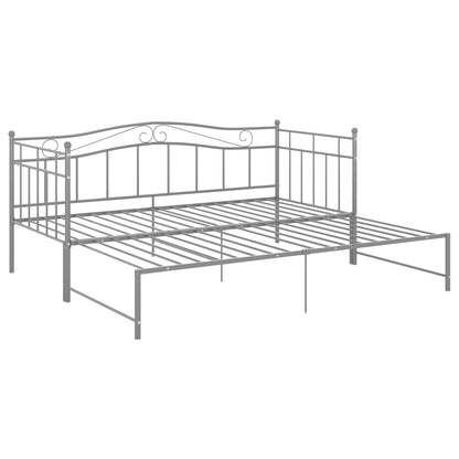 Estrutura sofá-cama de puxar 90x200 cm metal cinzento