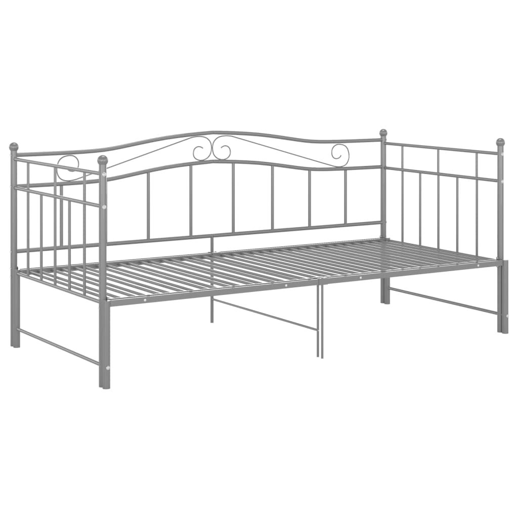 Estrutura sofá-cama de puxar 90x200 cm metal cinzento