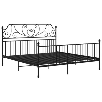 Estrutura de cama 200x200 cm metal preto