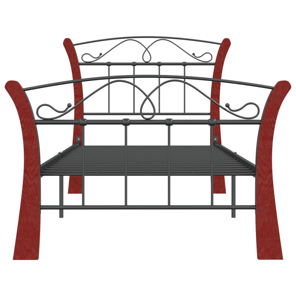 Estrutura de cama 90x200 cm metal preto