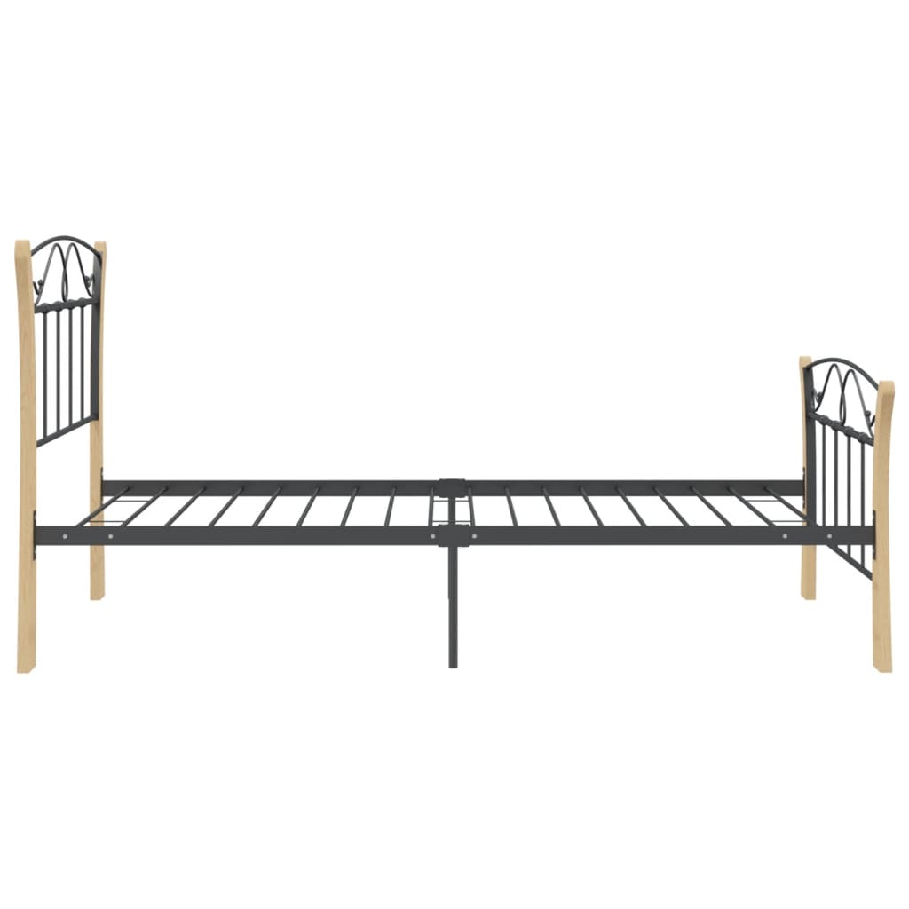 Estrutura de cama 100x200 cm metal preto