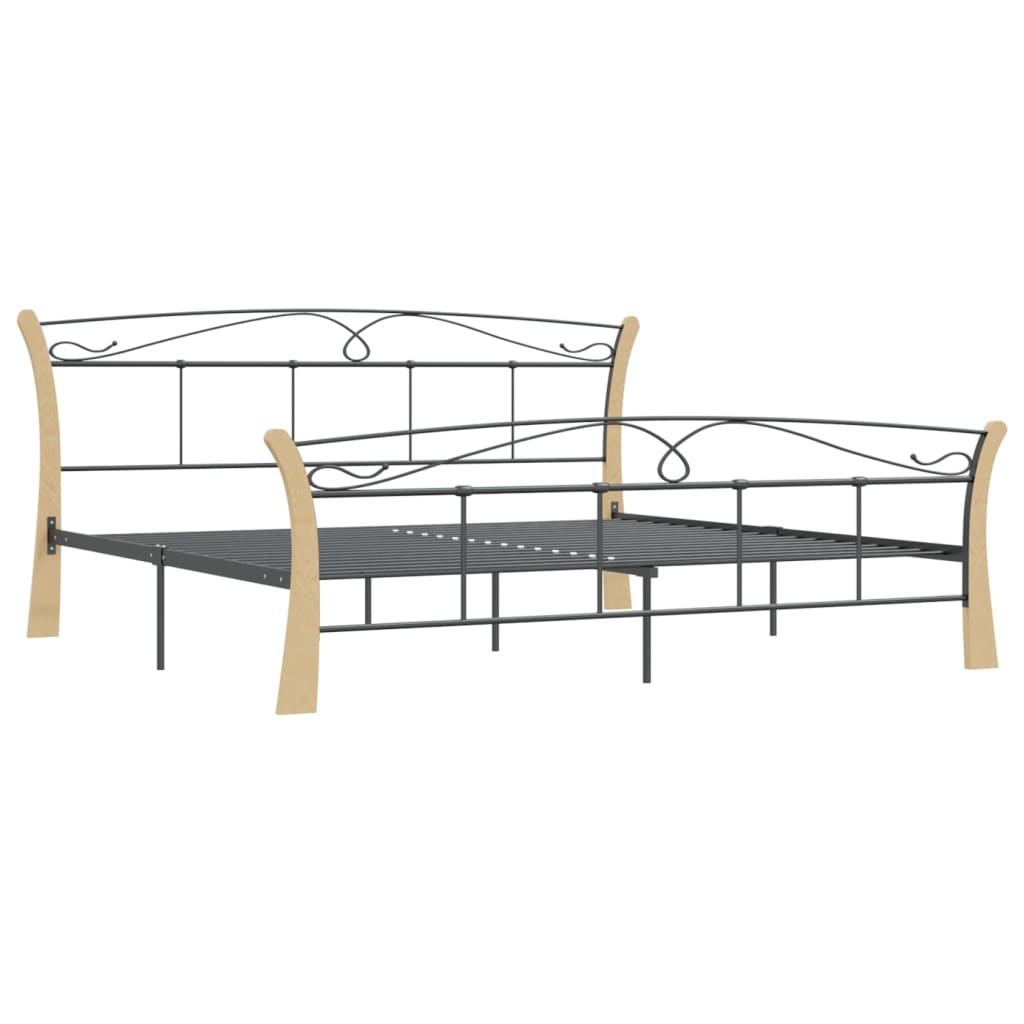 Estrutura de cama 200x200 cm metal preto