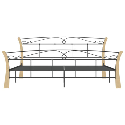 Estrutura de cama 200x200 cm metal preto