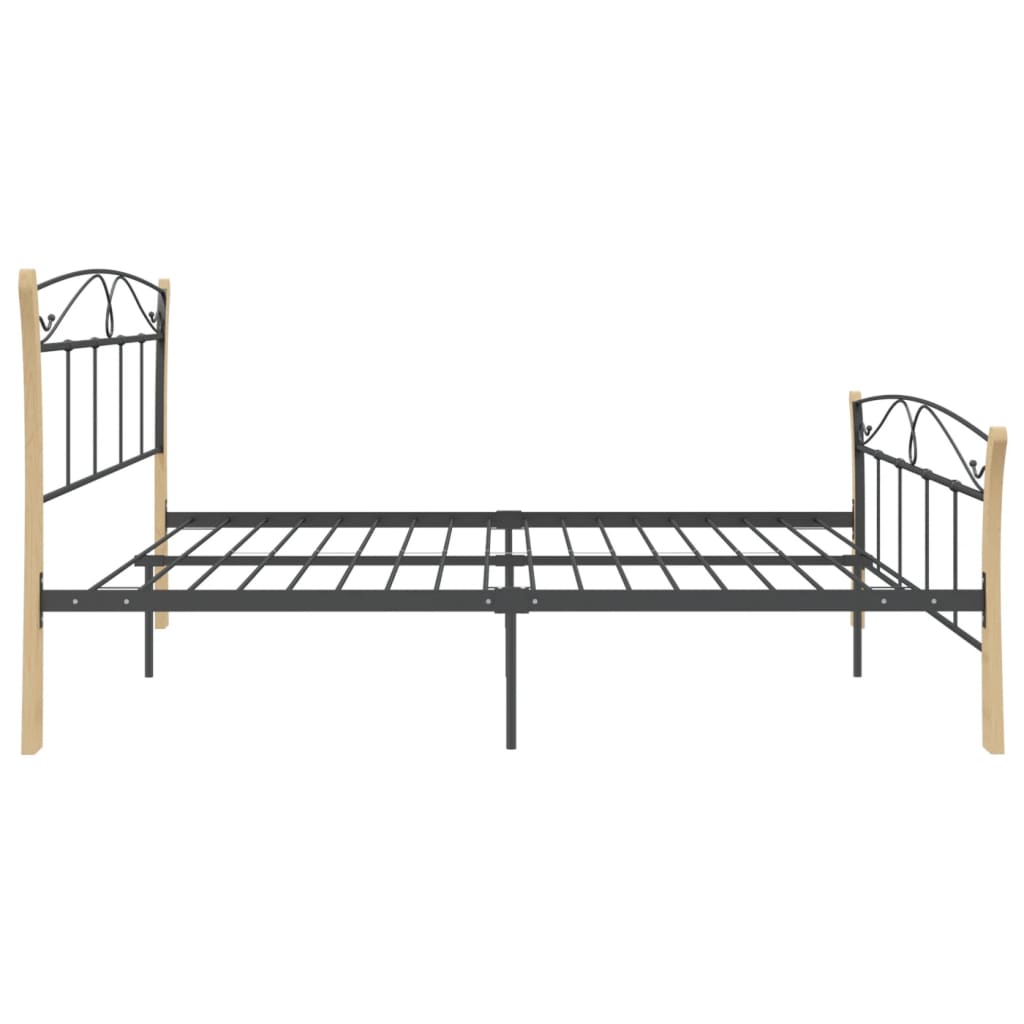 Estrutura de cama 200x200 cm metal preto