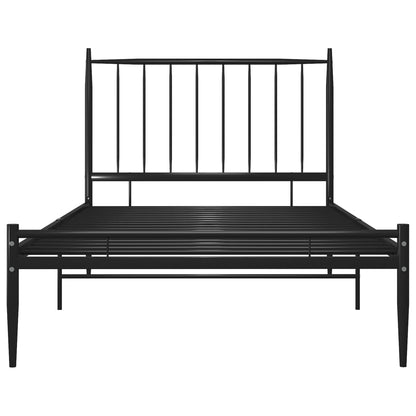 Estrutura de Cama Form em Metal Preto - 90x200 cm - Design Industrial