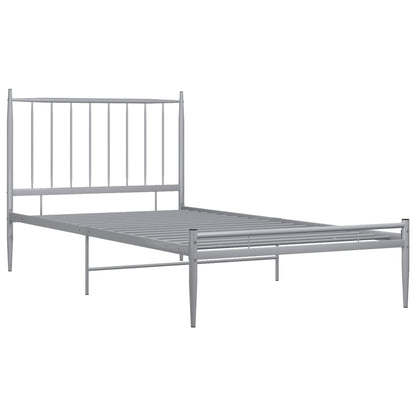 Estrutura de Cama Form em Metal Cinzento - 100x200 cm - Design Industrial