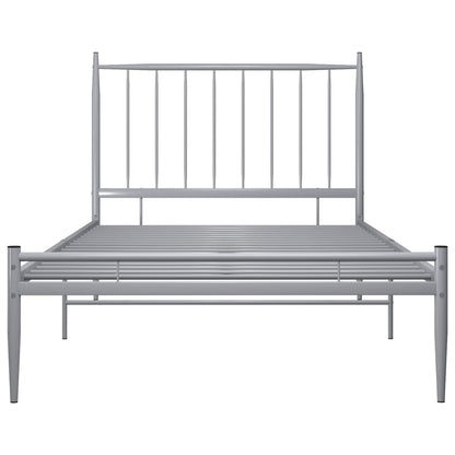 Estrutura de Cama Form em Metal Cinzento - 100x200 cm - Design Industrial