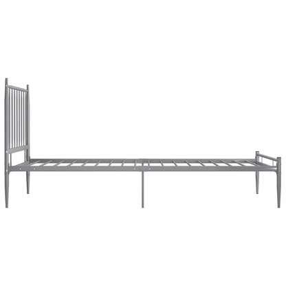 Estrutura de Cama Form em Metal Cinzento - 100x200 cm - Design Industrial