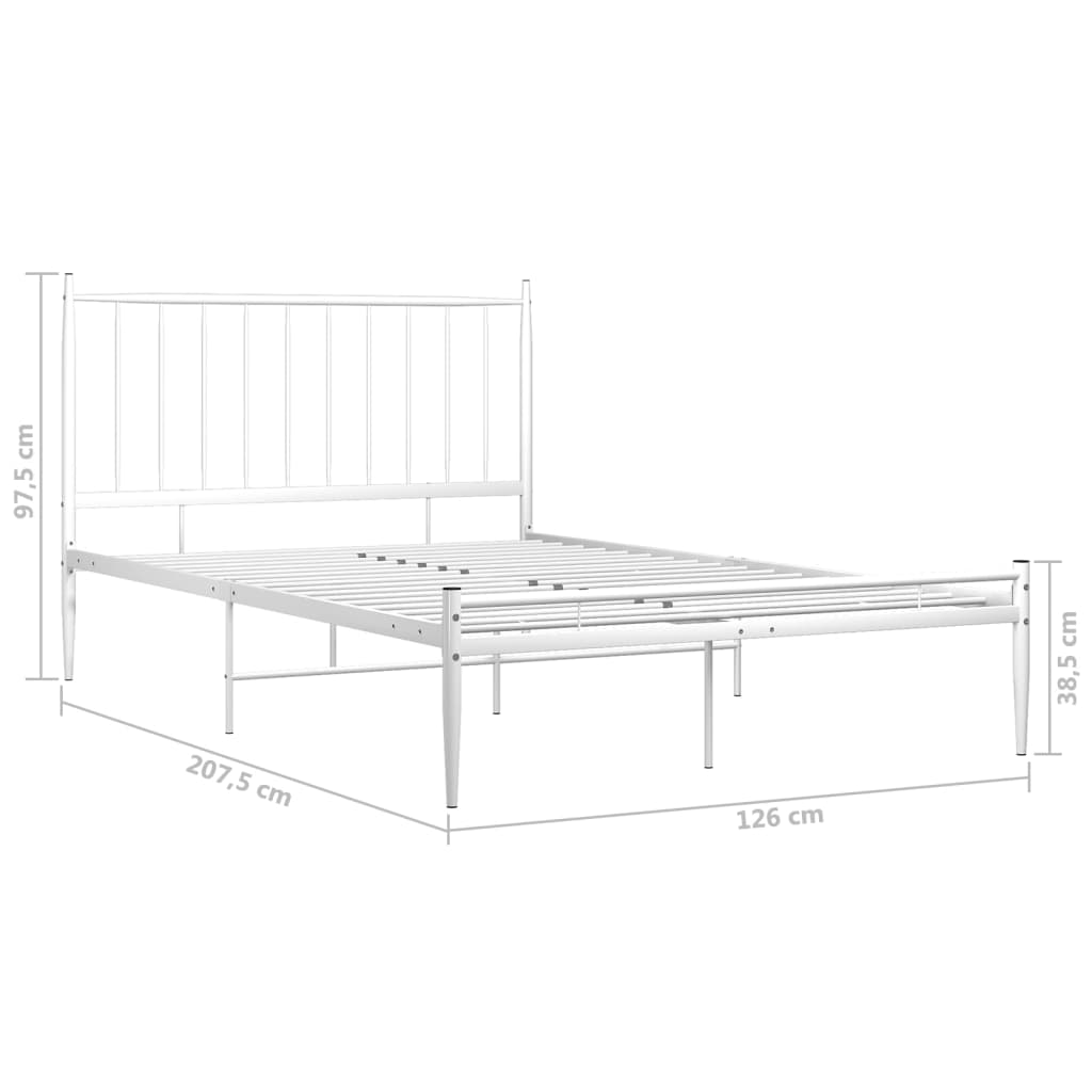 Estrutura de cama metal 120x200 cm branco