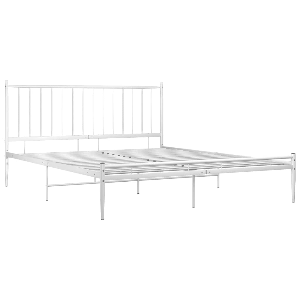 Estrutura de cama metal 140x200 cm branco