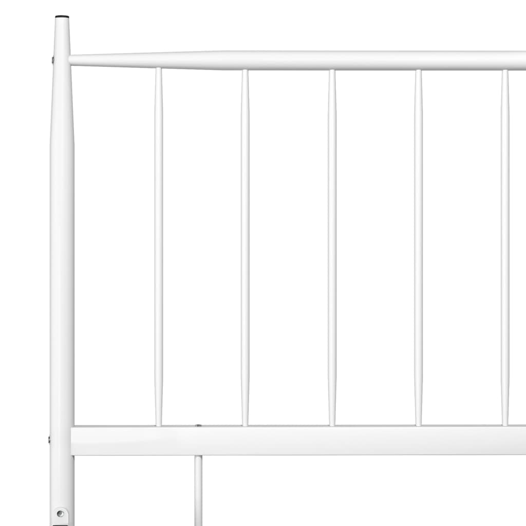 Estrutura de cama metal 140x200 cm branco