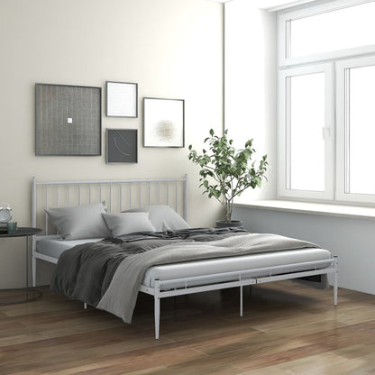 Estrutura de cama metal 140x200 cm branco