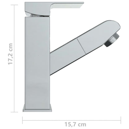 Torneira extraível p/ lavatório casa de banho 157x172mm cromado