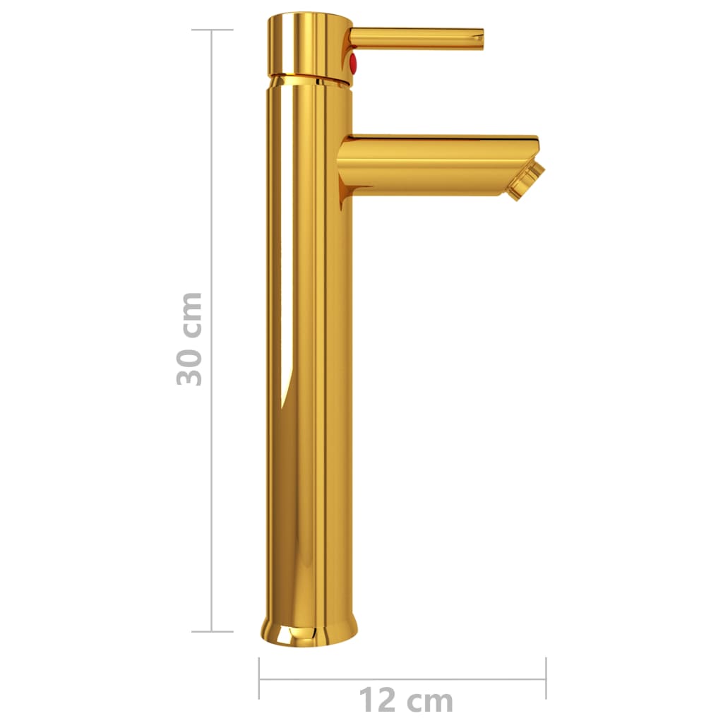 Torneira Timón de Lavatório - Dourado - Design Nórdico