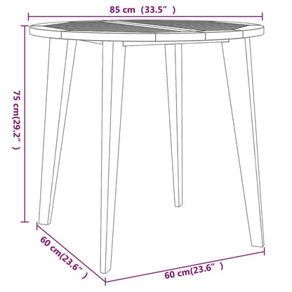 5 pcs conjunto de jantar para jardim madeira de acácia maciça