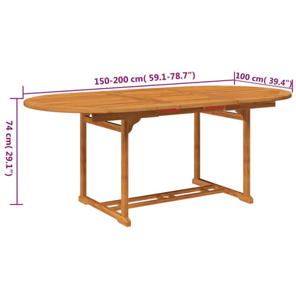 5 pcs conjunto de jantar para jardim madeira de acácia maciça