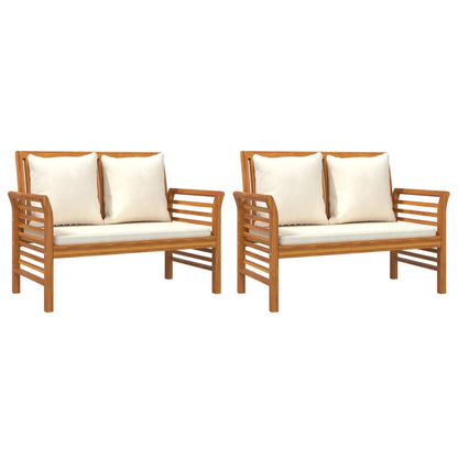 5 pcs conjunto lounge de jardim c/ almofadões acácia maciça