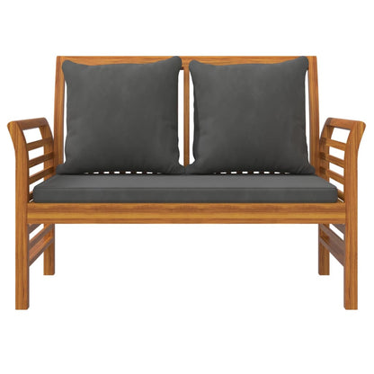 4 pcs conjunto lounge de jardim com almofadões acácia maciça