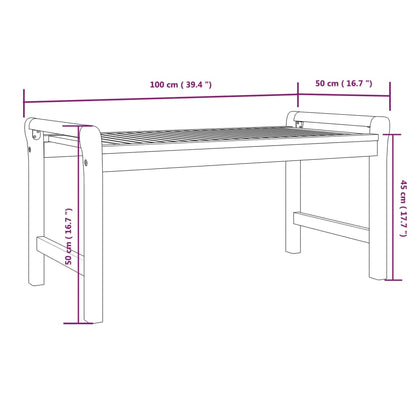 Conjunto Lounge de Jardim Lotus em Madeira de Acácia com Almofadões em Cinzento Escuro - 2 Sofás e 1 Mesa de Centro