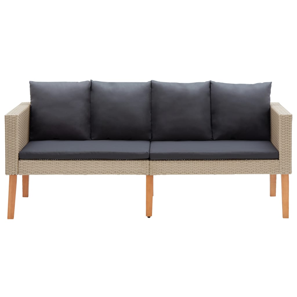 Conjunto Lounge de Jardim Connor - 2 Sofás e Mesa de Centro - Bege e Cinzento