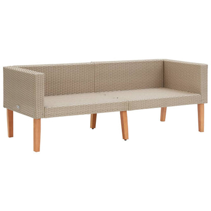 Conjunto Lounge de Jardim Connor - 2 Sofás e Mesa de Centro - Bege e Cinzento