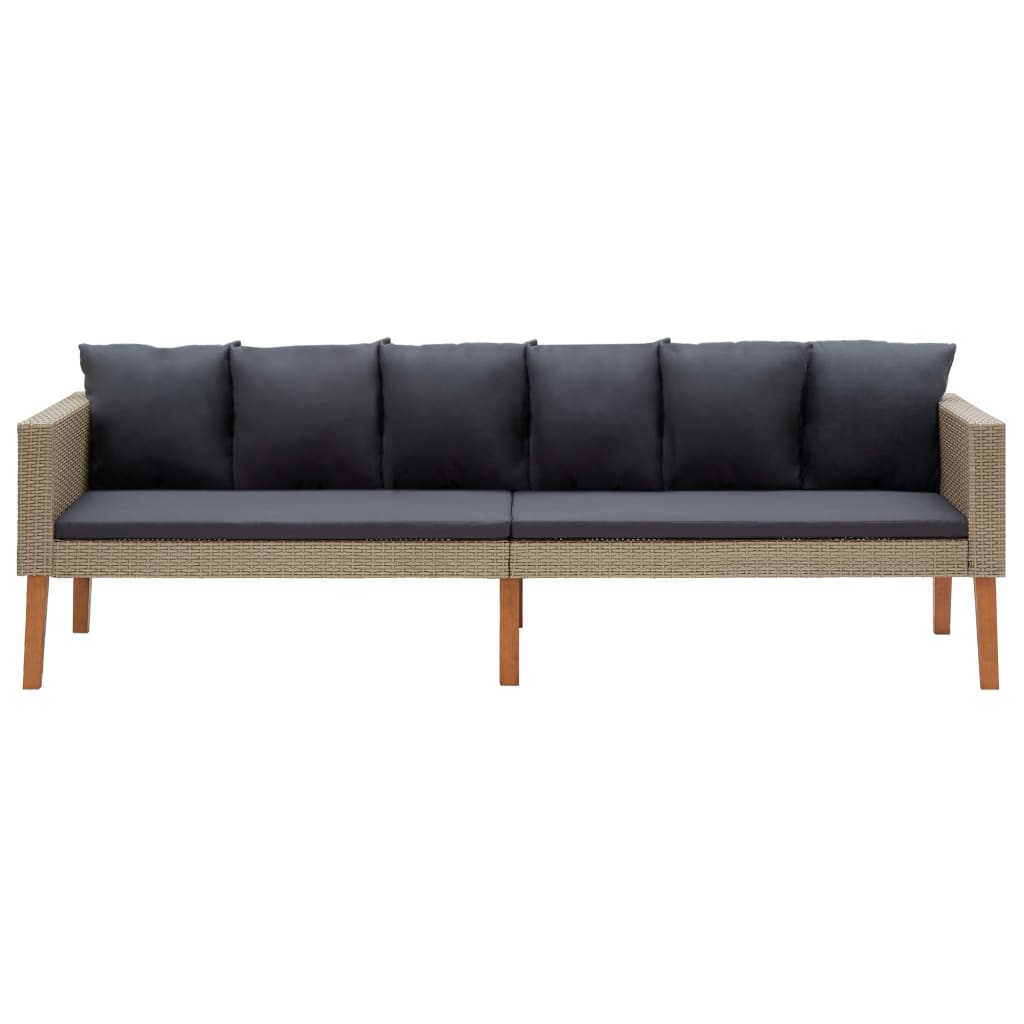 Conjunto Lounge de Jardim Connor - 2 Sofás e Mesa de Centro - Bege e Cinzento