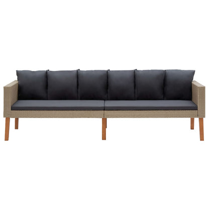 Conjunto Lounge de Jardim Connor - 2 Sofás e Mesa de Centro - Bege e Cinzento