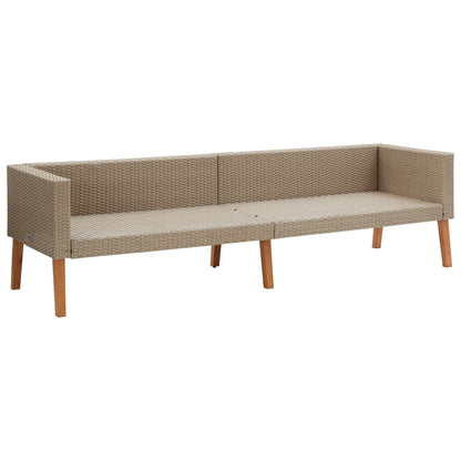 Conjunto Lounge de Jardim Connor - 2 Sofás e Mesa de Centro - Bege e Cinzento