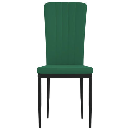 Cadeiras de jantar 2 pcs veludo verde-escuro