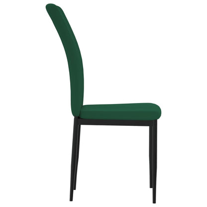 Cadeiras de jantar 2 pcs veludo verde-escuro