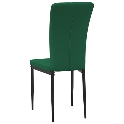 Cadeiras de jantar 2 pcs veludo verde-escuro