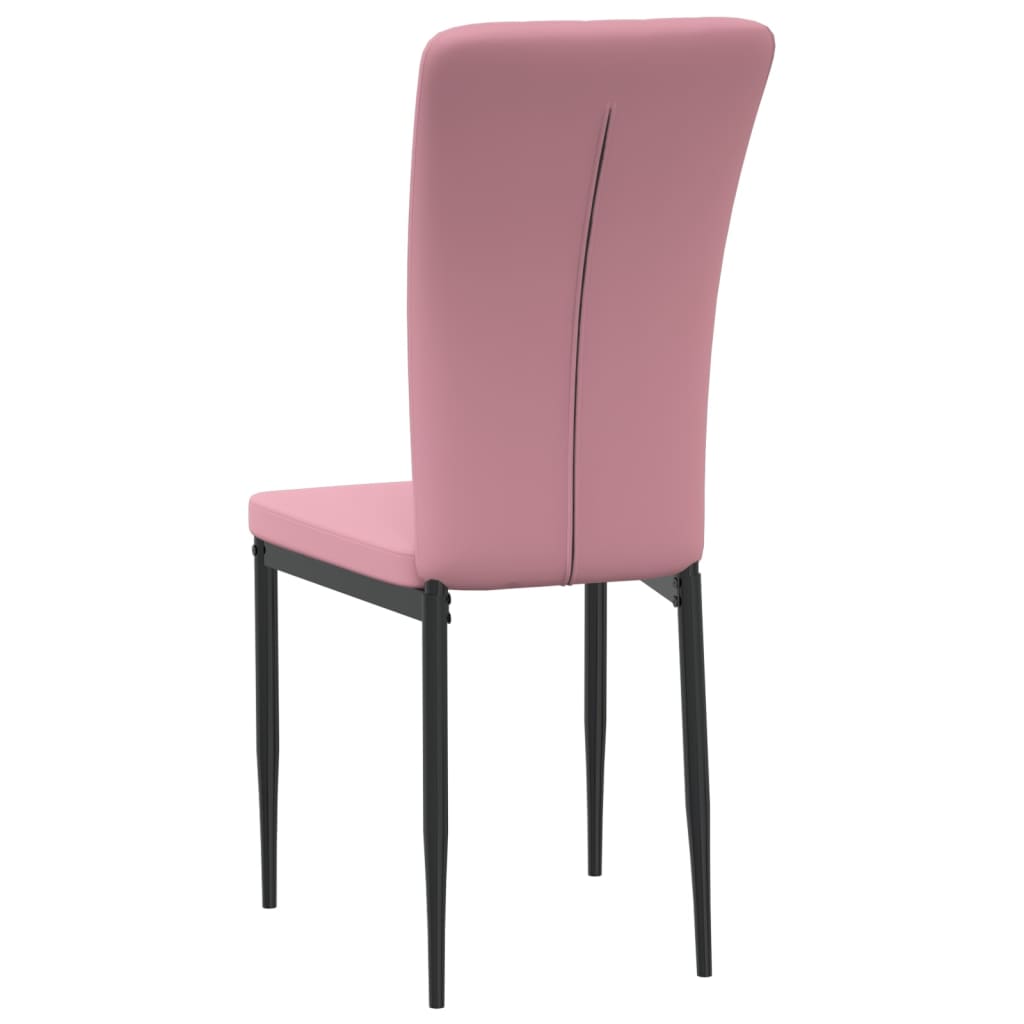 Cadeiras de jantar 2 pcs veludo rosa