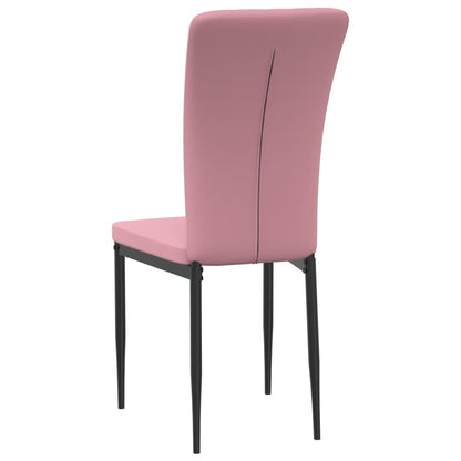 Cadeiras de jantar 2 pcs veludo rosa