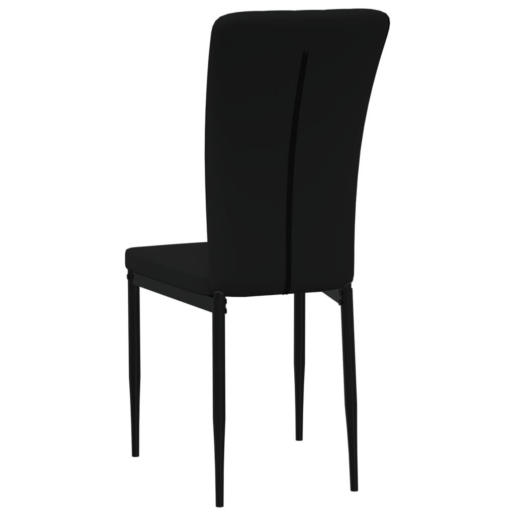 Cadeiras de jantar 2 pcs veludo preto