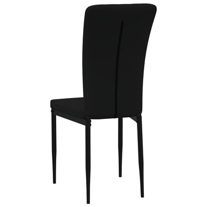 Cadeiras de jantar 2 pcs veludo preto