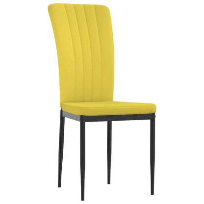 Cadeiras de jantar 2 pcs veludo amarelo mostarda