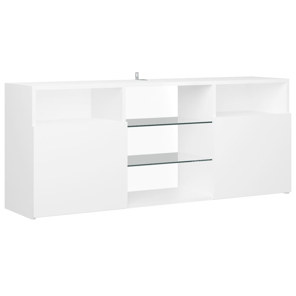 Móvel de TV Maze com Luzes LED de 120cm - Branco - Design Moderno