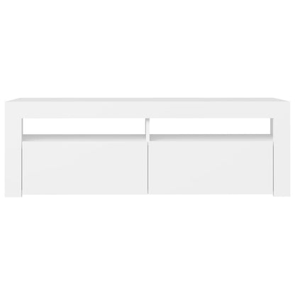 Móvel de TV com luzes LED 120x35x40 cm branco