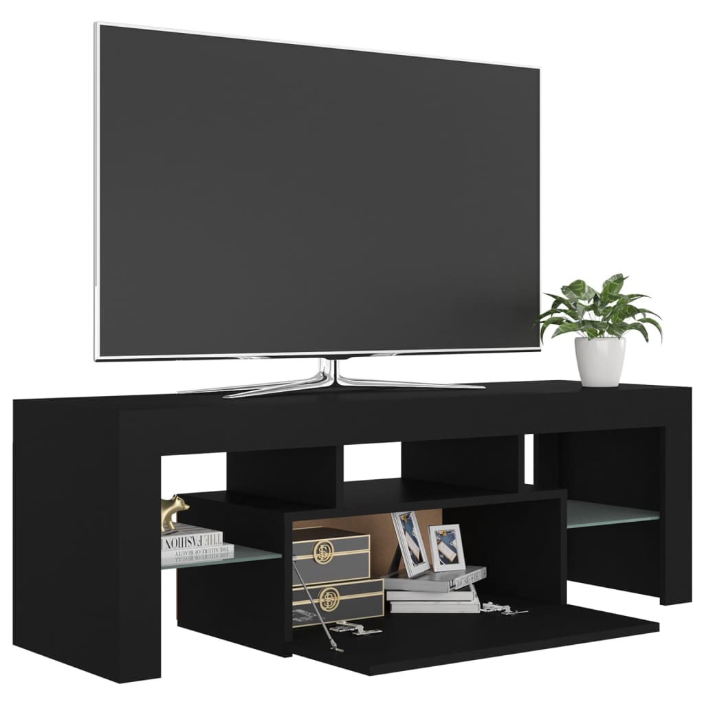 Móvel de TV Lu com Luzes LED - Preto - Design Moderno